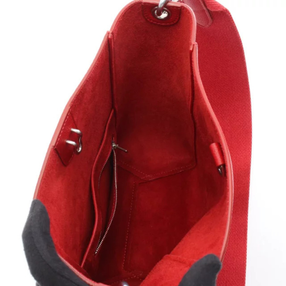 Celine Sangle Bucket Shoulder Bag Leather Red - Picture 3 of 6